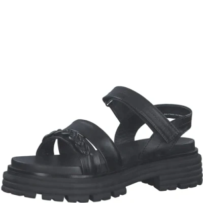 Image of MARCO TOZZI Women&#039; 2 28788 20 Sandal, Black, 6 UK
