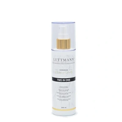 Image of LUTTMANN® Two in One spray 200 ml 2 phase leave hair treatment with provitamin B5 for extensions, wigs, hairpieces and all extensions German Premium Quality Made Germany