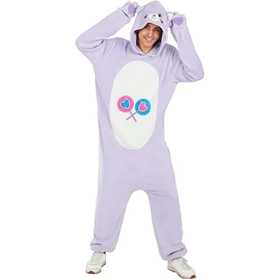 Image of Funidelia Share Bear Costume Care Bears for men and women adults accessory fancy dress &amp; props Halloween, carnival parties Size M L Purple