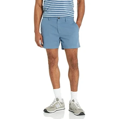 Image of Amazon Essentials Men&#039;s Slim Fit 5&quot; Lightweight Comfort Stretch Oxford Short (Previously Goodthreads), Blue, 31W