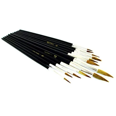 Image of Toolzone 12 Piece Pointed Artist Brushes