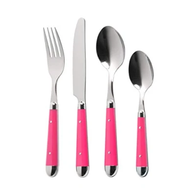 Image of Premier Housewares Brasserie Cutlery Set, 16 Piece Hot Pink