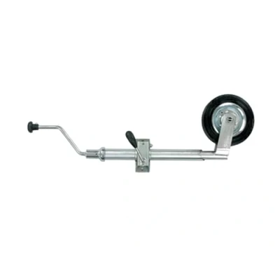 Image of Ring Automotive 48 mm Jockey Wheel Assembly Complete With Clamps to Attach Trailer Chassis Zinc Plated Steel for Corrosion Resistance