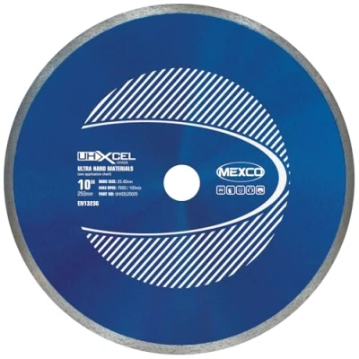 Image of Mexco UHXCEL Ultra Hard Materials Diamond Blade 250 x 25.4mm