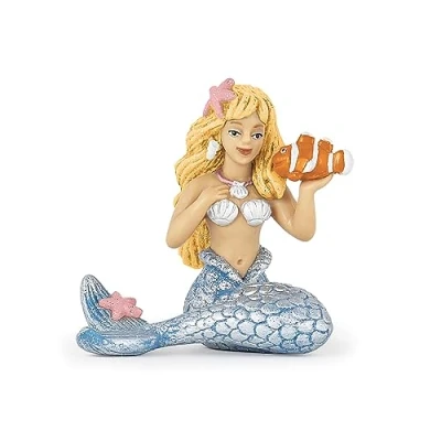 Image of Papo ENCHANTED WORLD Figurine, Solid, 39107 Mermaid Silver, Multicolour