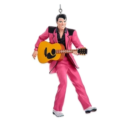 Image of Kurt Adler Elvis Presley in Pink Suit Ornament 5 Inch