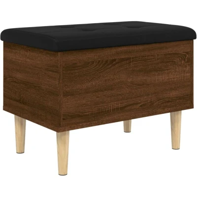 Image of vidaXL Storage Bench Brown Oak 62x42x46 cm Engineered Wood