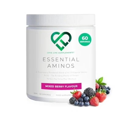 Image of Essential Amino Acids by LLS 60 Servings (5g of EAA&#039;s per Serving) (EAA Mixed Berry)