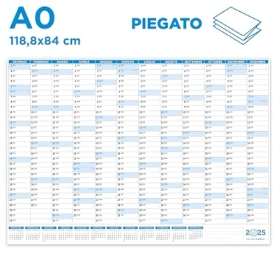 Image of Wall Calendar 2025 118 x 84 cm Planner Positive Folded Maxi Size A0