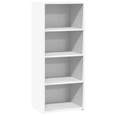 Image of vidaXL Highboard White 50x41x124 cm Storage Cabinet Engineered Wood Cupboard for Living Room, Bedroom, Office
