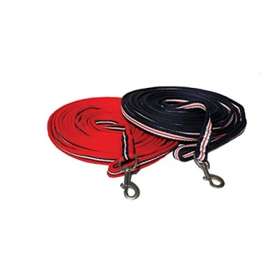 Image of Rhinegold Red/Navy/White Lunge Rein