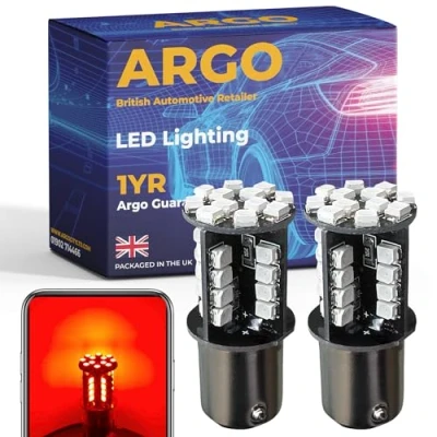 Image of Argo 44 Smd 382 P21w Bulb Xenon Red Led Car Bulbs 12v Stop Tail Brake Light 1156 Ba15s Rear Fog Bayonet Upgrade Super Bright