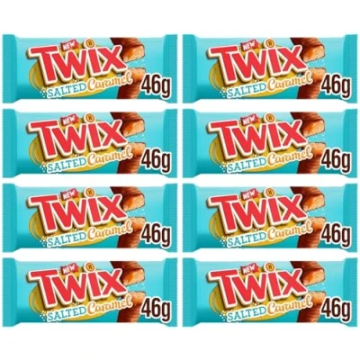 Image of Twix Salted Caramel Biscuit Twin Bars 46g (8 Pack)