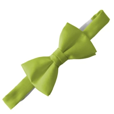 Image of Great British Tie Club Men&#039;s Satin Bow Ties (Lime)