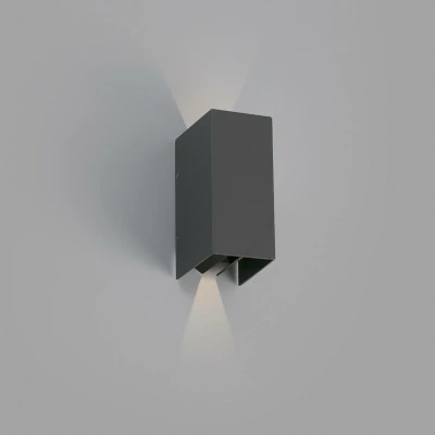 Image of Blind LED Outdoor Up Down Wall Light Dark Grey IP54