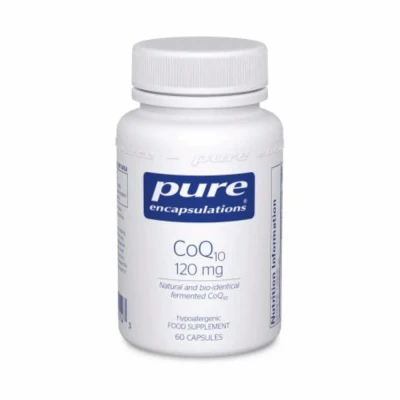 Image of Pure Encapsulations CoQ10 120mg Natural and Bio Identical Fermented Coenzyme Q10 60 Vegetarian Capsules