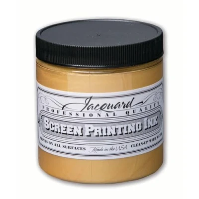 Image of Jacquard Professional Water Based Screen Printing Ink Gold 8oz