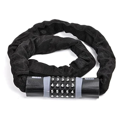 Image of Bike Locks Heavy Duty/Bicycle Chain/Cycling Lock, 5 Digits Codes 100,000 Combination, High Security Resettable Cycling 120cm Length Gimocool