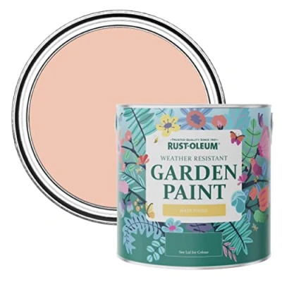 Image of Rust Oleum Orange Mould Resistant Garden Paint In Matt Finish Coral 2.5L