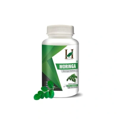 Image of H&amp;C Moringa Capsules (Moringa Oleifera) 900mg per Serving, 120 Vegan Rich Super Food Supplement
