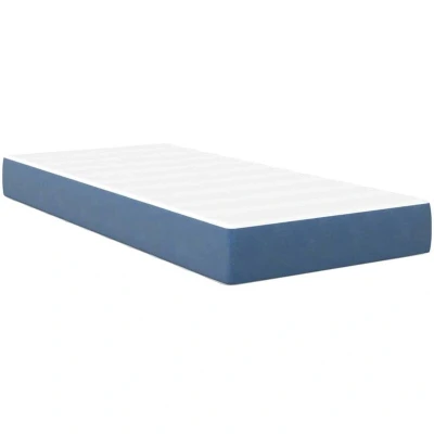 Image of vidaXL Pocket Spring Bed Mattress Blue, Medium, 80x200x20 cm Fabric