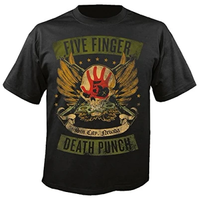 Image of FIVE FINGER DEATH PUNCH Locked and Loaded T Shirt Größe XL