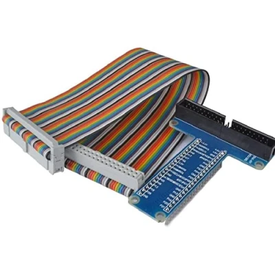 Image of Fasizi RPi GPIO Breakout Expansion Board + Ribbon Cable for Raspberry Pi 3 2
