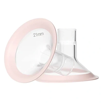 Image of NCVI Replacement Flanges 21mm Compatible with 8782/8102/8122/8128/8116, Breast Pump Accessories, BPA Free, 2 PCS (21mm Flange)