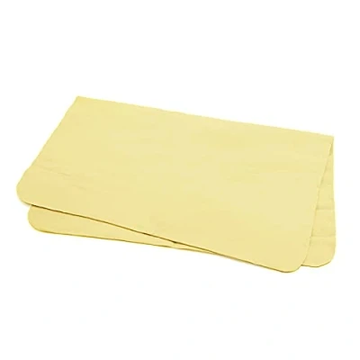 Image of sourcing map Absorbent Synthetic Chamois Towel Car Cleaning Cloth Yellow 43x32cm