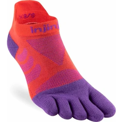 Image of Injinji Women&#039;s Ultra Run No Show Razzmataz M/L (EU 40.5 44.5+), red, M L