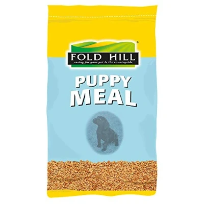 Image of Fold Hill Plain Puppy Meal Mixer, Oven Baked Dry Kibble with Added Vitamins and Minerals, Perfect for Glossy Coats, 15kg, transparent