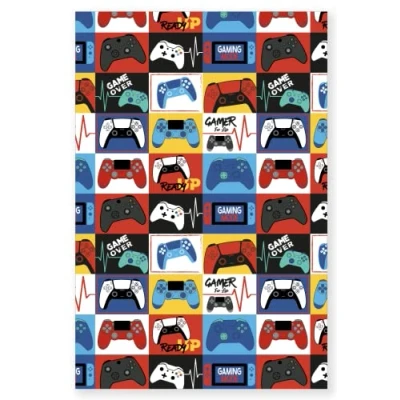 Image of Gamer For Life Fleece Blanket Gaming Controller Levels Design Bed Throw Super Soft 100% Polyester 100 x 150cm