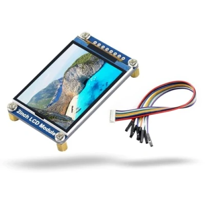 Image of LUCKFOX 2 Inch 262K Color LCD Display Module, Waveshare 240(V) x 320(H) RGB Resolution IPS Screen, 3.3V/5V, SPI Interface, Compatible with Raspberry Pi/Jetson Nano/VisionFive2/STM32