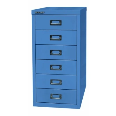 Image of BISLEY MultiDrawerTM 29 Series A4 6 Drawers, Metal, 605 Blue, 38 x 27.9 59 cm