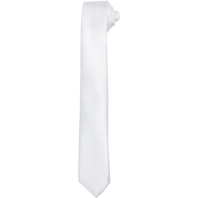 Image of Premier Tie Mens Slim Retro Work (White) One Size
