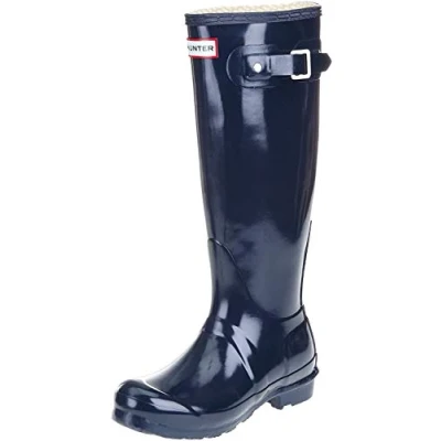 Image of Hunter Original Gloss, Women Rain Boots, Blue (Navy Nvy), 5 UK (38 EU)