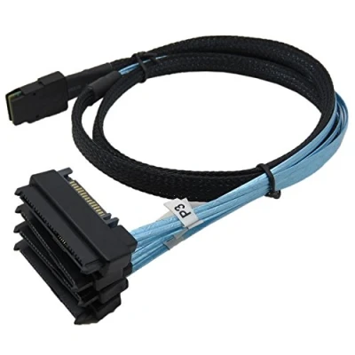 Image of YIWENTEC Mini SAS 36 SFF 8087 to (4) 8482 Connectors With SATA Power (0.5m)