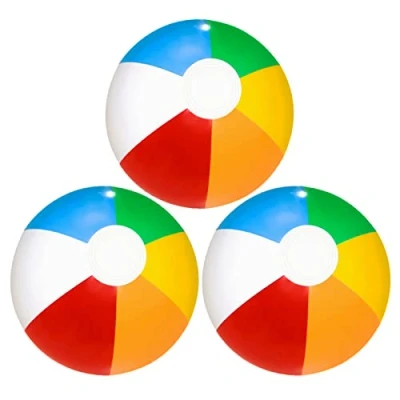 Image of MIVAIUN 3 PCS Toys Beach Ball, Pool Float balls 12 Inches Rainbow Inflatable Toys, inflatable, Party for Outdoor Activity Birthday Water (3 PCS)