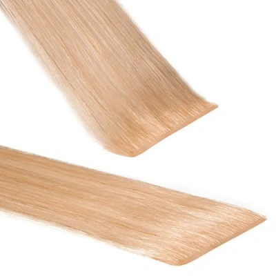 Image of hair2heart 40 x REMY Invisible Tape In Hair Extensions #18 20 Inch, 0.1 kg
