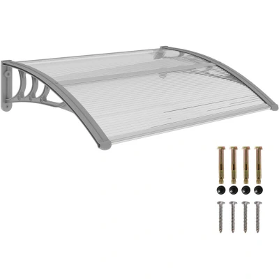 Image of Outsunny Door Canopy Awning Outdoor Window Rain Shelter Cover for Porch 100 X 75cmB70 051V01