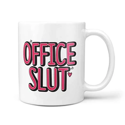 Image of TeHe Gifts Office Slut Novelty 10oz Ceramic Gift Mug