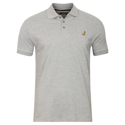 Image of BRAVE SOUL Men&#039;s Short Sleeve Golf Polo Shirt Button Up Regular Fit Light Grey T Sports Tee Top for Men UK, Size L