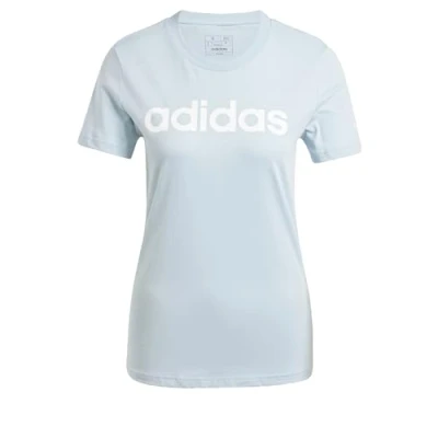 Image of adidas Sportswear W LIN T Print Tshirt, Women&#039;s, Size: XS, Blue
