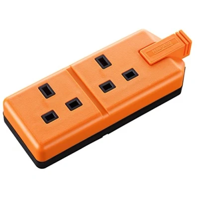 Image of Permaplug By Masterplug ELS132O 01 Two Socket Trailing Socket, Without Plug And Cable, 13 Amp, Orange