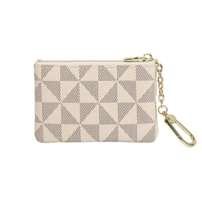 Image of Leather Coin Purse,Coin Purses for Women with Zip,Portable Small Pouch Keychain,Mini Purse Card and Coin,Men&#039;s Women&#039;s &amp; Pouches (White)