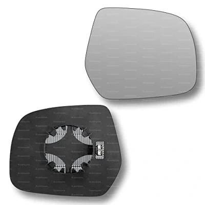 Image of Less4spares Replacement Wing Mirror Glass Right Compatible with Ford Ranger 2006 2011 CLIP ON Driver Off side Heated Convex