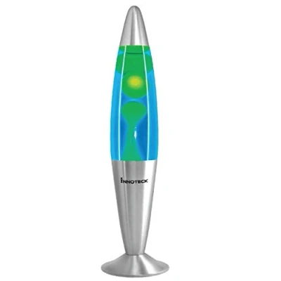 Image of Excel Power Retro Lamp 16 Peaceful Motion Wax Liquid Relaxation Vintage Mood Light [Green Blue Liquid]
