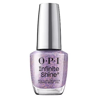 Image of OPI Infinite Shine Nail Polish OPI&#039;m Dreaming Collection Where Time Stuns Still Sheer &amp; Shimmery Purple Gel Effect Long Lasting 15ml