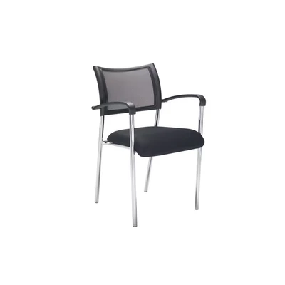 Image of Jemini Jupiter Mesh Back Conference 4 Leg Armchair W/Chrome Frame KF79891