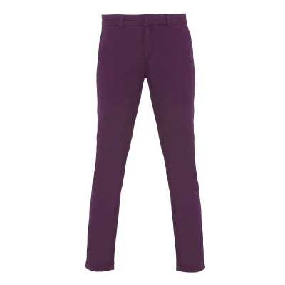 Image of Asquith &amp; Fox Womens/Ladies Casual Chino Trousers (Purple) Size X Large
